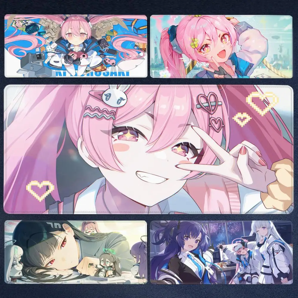Cool Game Cute Kurosaki Koyuki Blue Archive Non-Slip Rubber Mouse Pad With Lock Edge Game Play Mats For Notebook Pc Mousepads