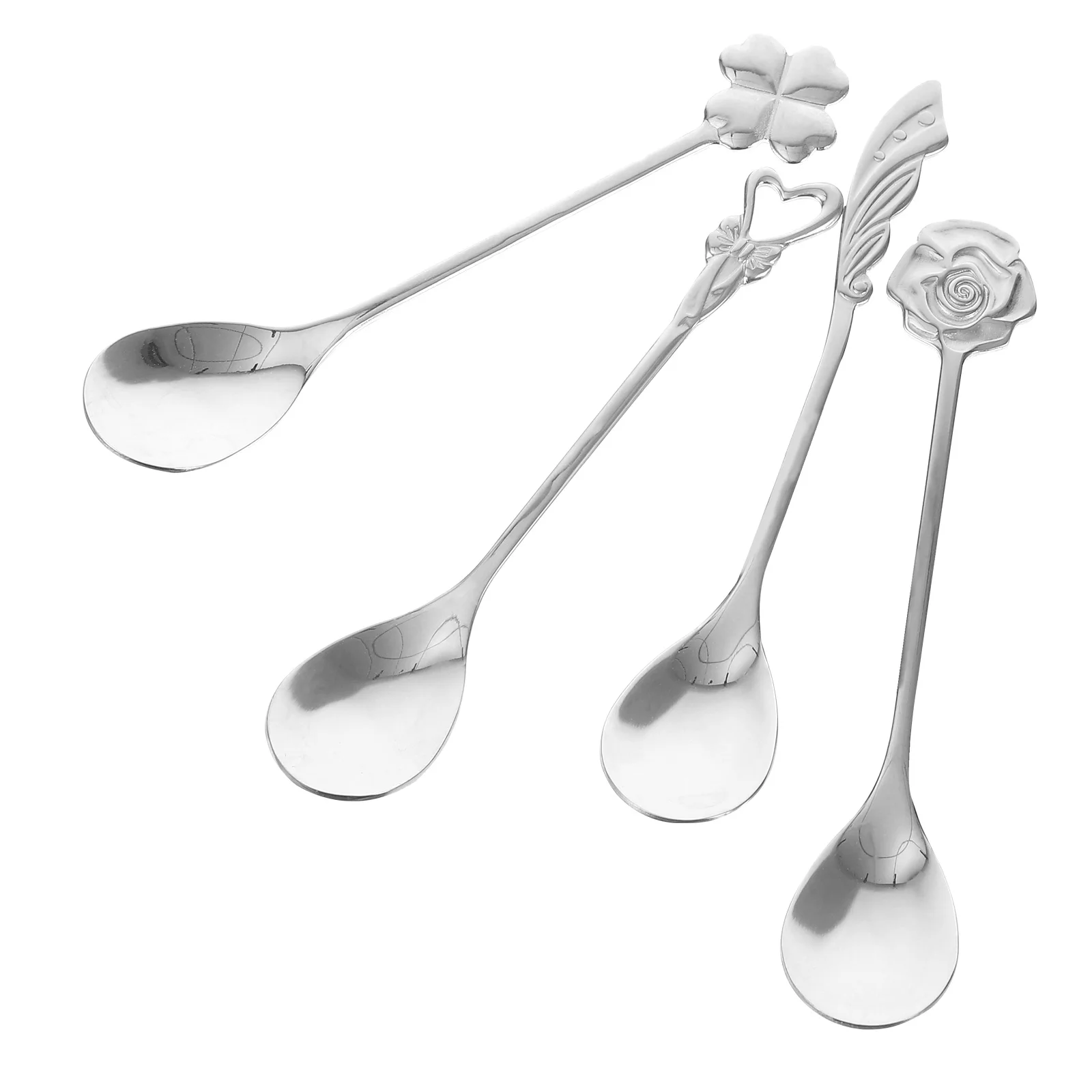 

Coffee Stainless Steel Kitchen Spoon Long Spoon Silver Color Tea Coffee Cappuccino Espresso Dessert Milk Stir Sugar