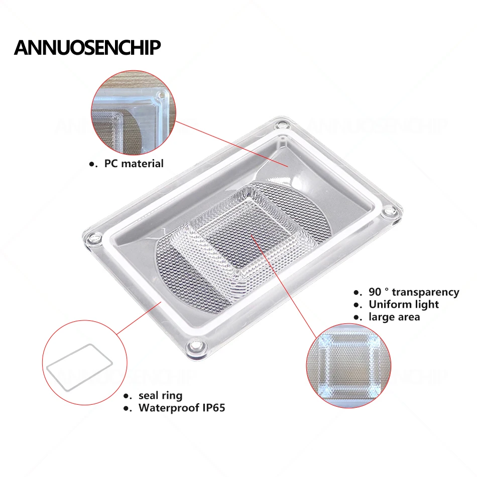 90 120 LED COB Chip PC Lens Reflector Spotlight Cup Impermeável Selado Silicone Anel Tampa Da Lâmpada para DIY Plant Growth Floodlight