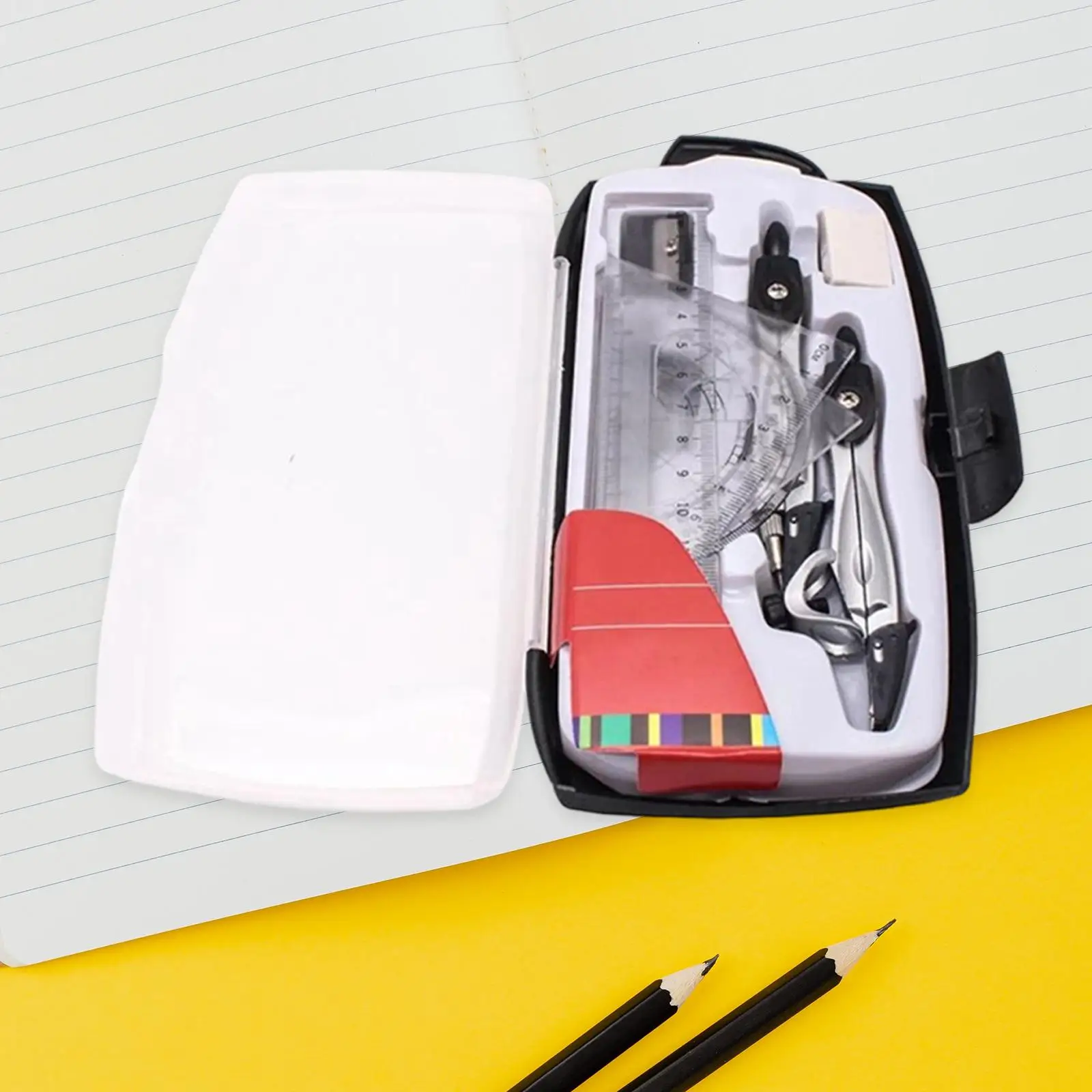 Math Geometry Protractor with Storage Case for School Teachers