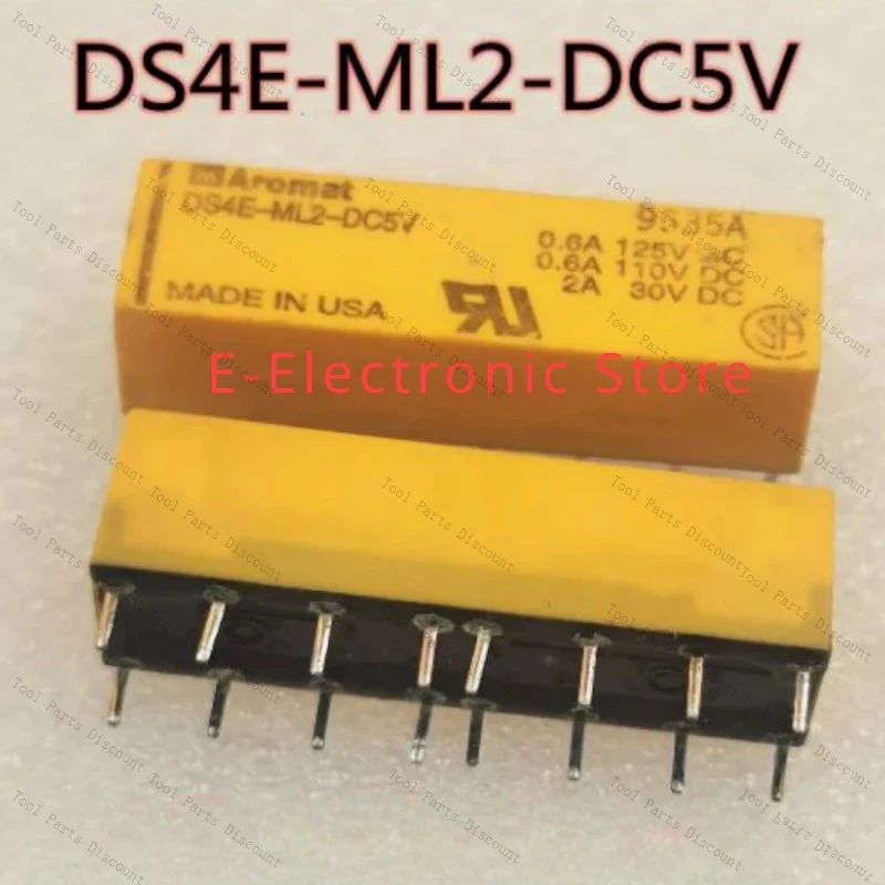5PCS/LOT DS4E-ML2-DC5V DS4E-SL2-DC5V E-ML2 DS4E-SL2 HIGHLY SENSITIVE 1500 V FCC SURGE WITHSTANDING MINIATURE RELAY