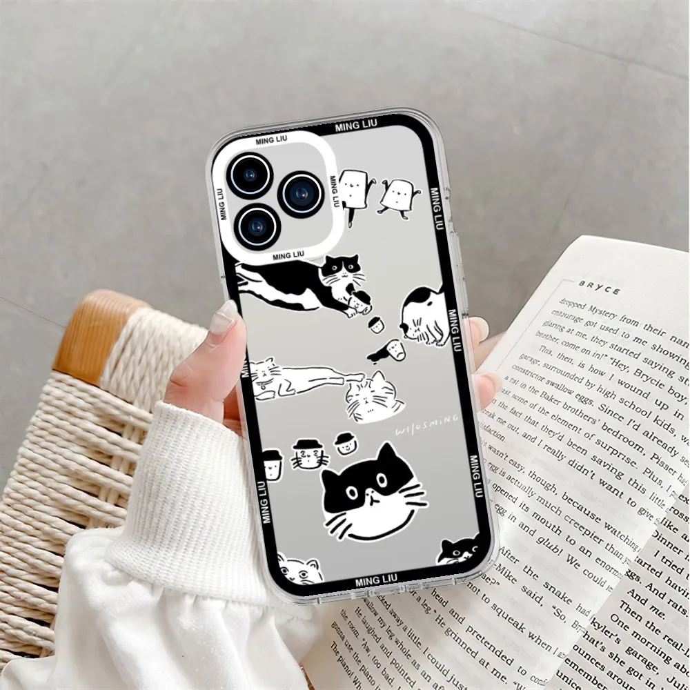 Ming Lius Art Phone Case For iPhone 11 12 Mini 13 14 15Pro Max Transparent Shell