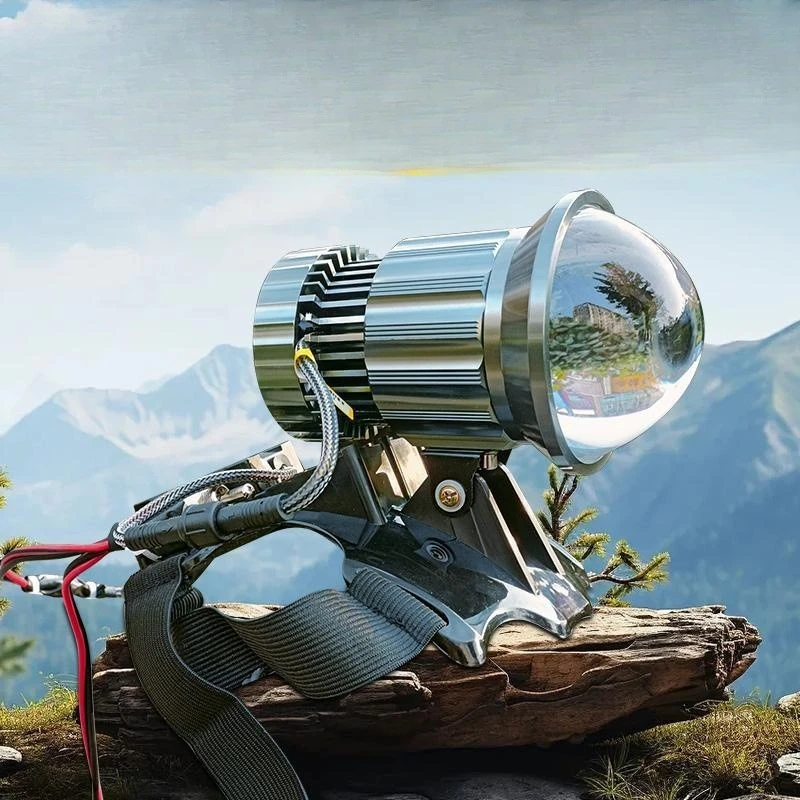 Laser cannon super bright long-range lamp holder, focus adjustment head-mounted 12V external battery residual light cannon