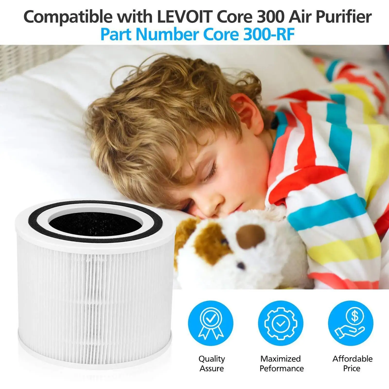 New Replacement Filter LEVOIT Core 300 300 300-RF Air Purifier