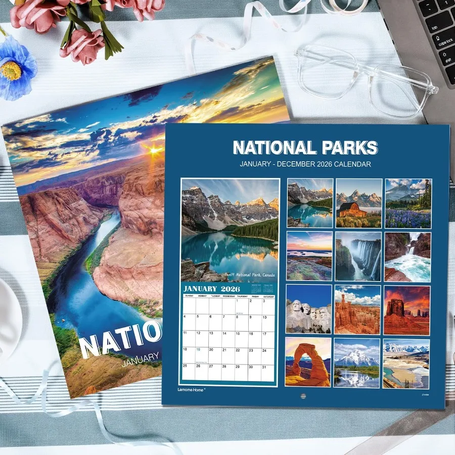 Kalender 2026 - JAN 2026 - DEC 2026 2026 Wandkalender 18 Maandkalender 2026 12 "x 24" Open Wandkalender 2026 met Ongelinie