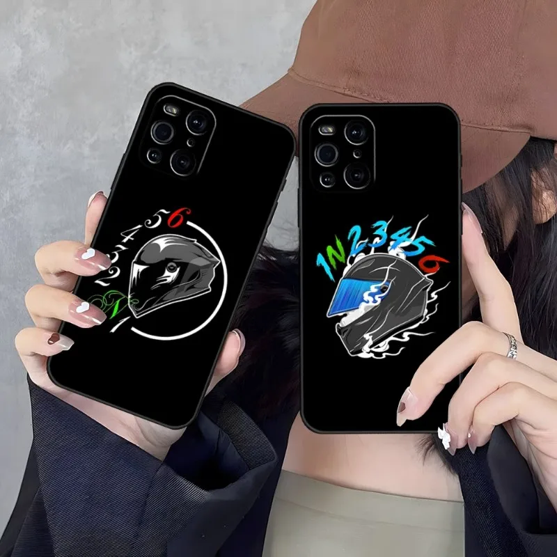 1N23456 Motorcycle Phone Case For OPPO Reno 6 Pro 7 Find X3 Neo X5 A57 A54 A55 A74 One Plus 8 6 9 10 7 Pro Back Cover