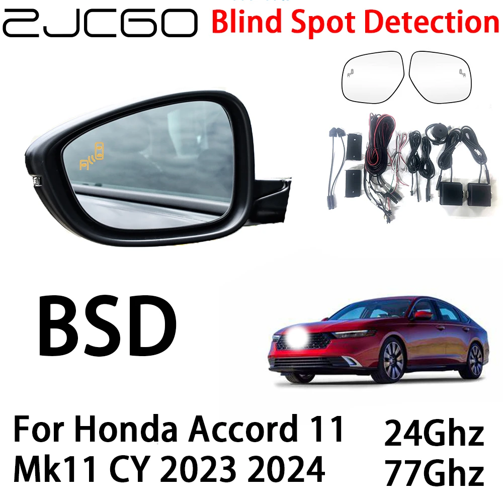 ZJCGO Car BSD Radar Warning System Blind Spot Detection Safety Driving Alert for Honda Accord 11 Mk11 CY 2023 2024