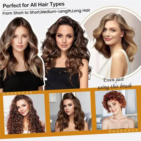 WHYY-För Dyson Airwrap HS01/HS05 HS08 Rundborstetillsats/Airwrap Coanda 2X Rund Volumgivande Borste För Rakt Lockigt Hår 12 best sales Dyson Airwrap-borste - №10