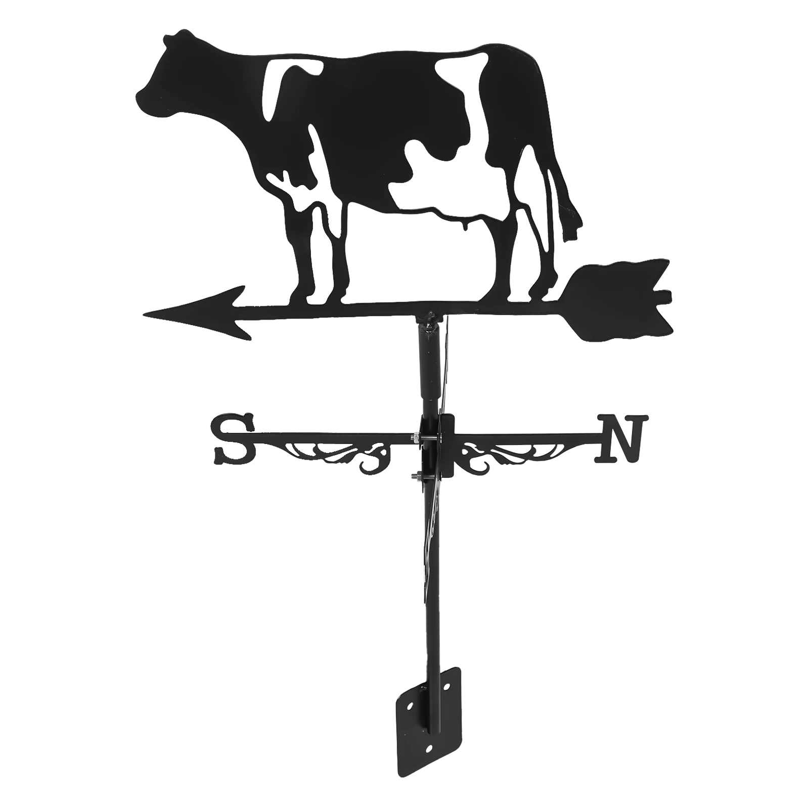 

3D Cow Wind Metal Roof Blade Decorative Weather Vane Animal Weathervane Garden Decoration Yard Ornament Metal Vane