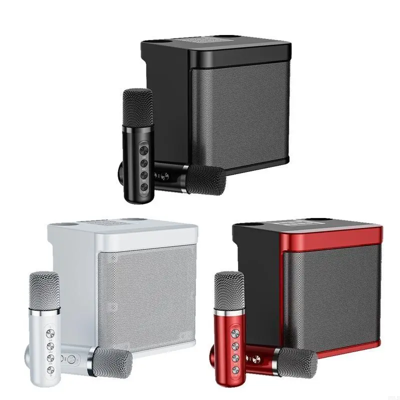 2025 مضخم صوت جديد مكبر صوت لاسلكي للغناء ميكروفونات مزدوجة لحفلات الزفاف المنزلية في الهواء الطلق #3