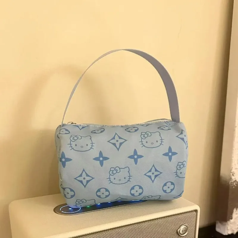 

Hello Kitty Handbag Sweet Convenient Trend High-capacity Cosmetic Bag Delicate Fashion Cartoon Cute Printing Storage Bag
