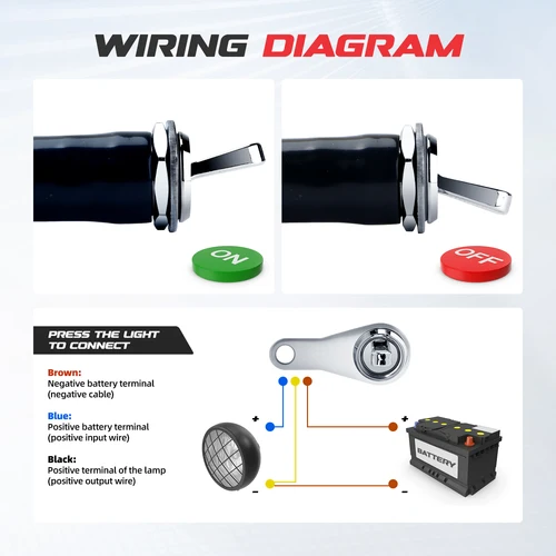 Imagen 2 del producto Interruptor basculante de acero inoxidable 1/2/3 en 1 con Control intermitente de luces LED azules para motocicleta, interruptor de ciclista nocturno