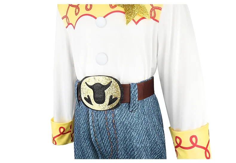 2026 Film-Spielzeugclub Jessie Cosplay Kostüm Cowboy Woody Auftrittssets für Kinder Oberteil+Hose 2-teilige Kleidung Mädchen Karnevalsoutfits – Detail 6