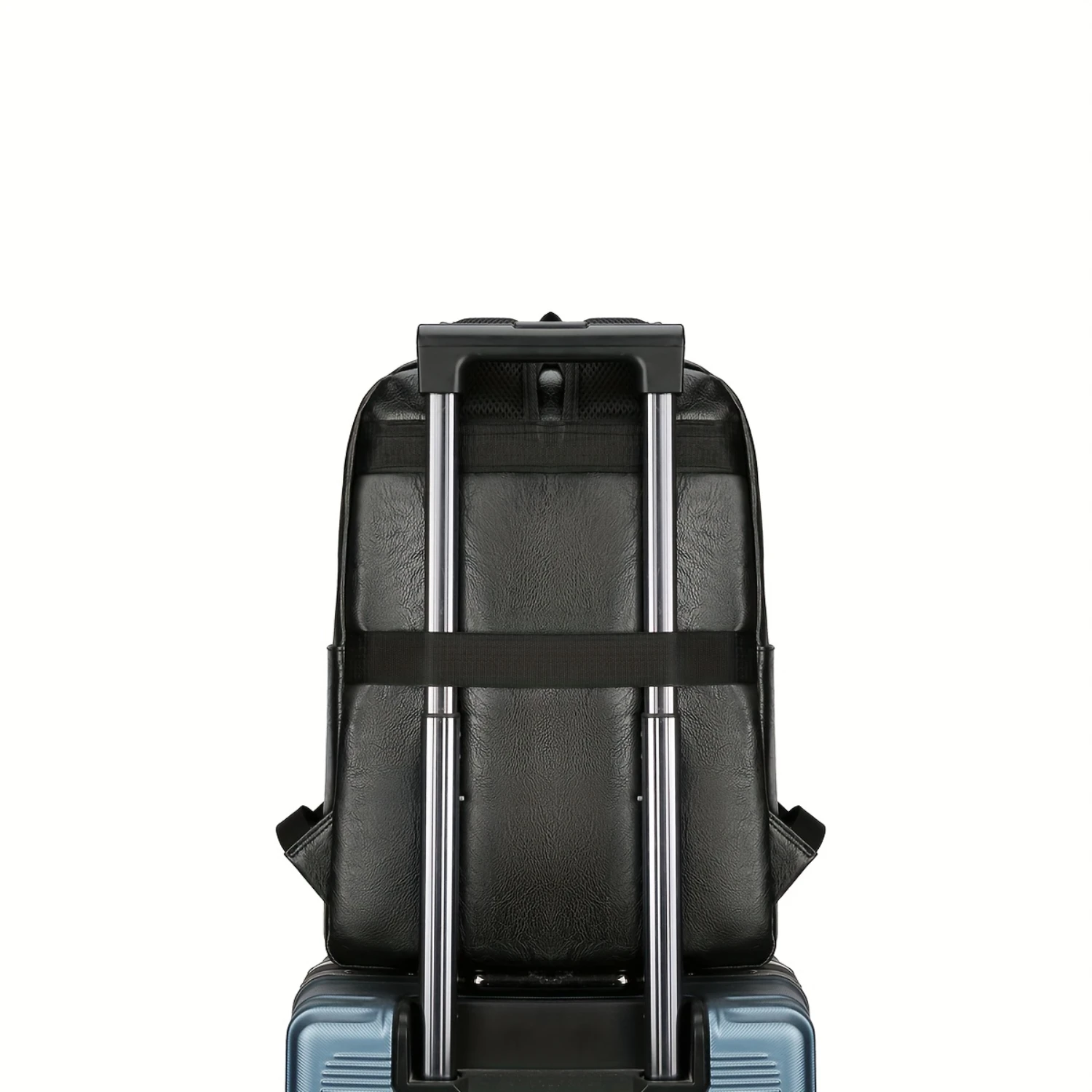 Simple Fashion Large Capacity Backpack, PU Leather Travel School Bag