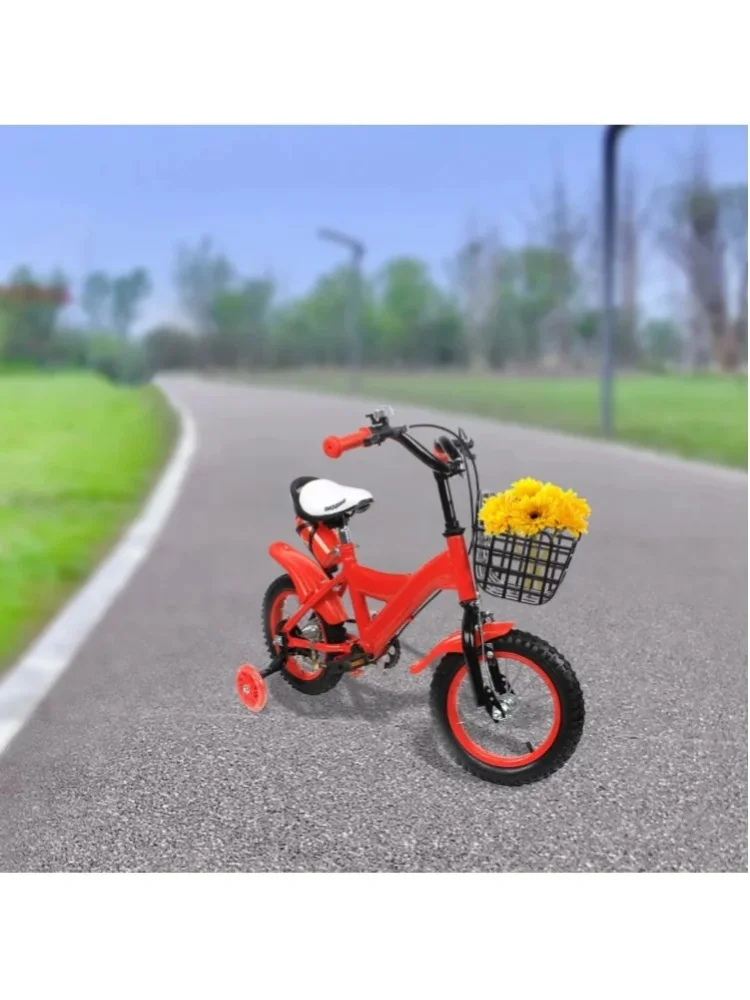 AliExpress NONE NEWEST 12'' inch Bike Children Bicycle with Stabilisers for 2-4 Years Old Kids Carbon Steel Beginner Bike Height Adjustable Cycle with Fenders, Gift for Boys and Girls