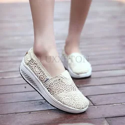 Scarpe da donna in rete nuova tendenza autunno femminile scarpe a rete fresche pizzo traspirante Shake calzature da donna scarpe Casual scarpe da mamma