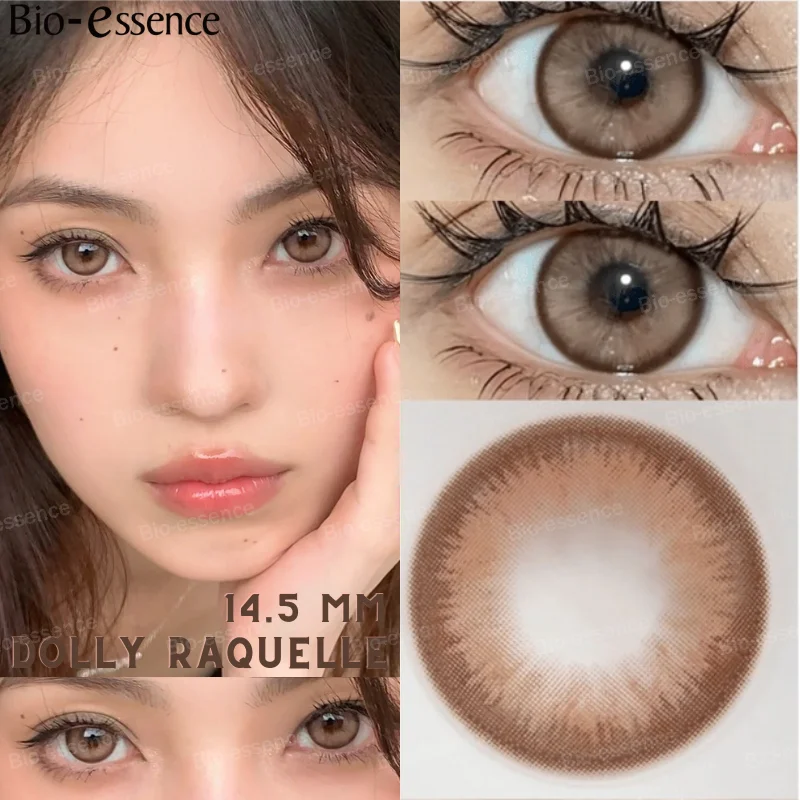 Bio-essence 1 Pair Colorcon Korean Colored Contact Lenses for Eyes Big Eye Lenses Brown Lenses Blue Eye Lenses Fog Pearl Lens