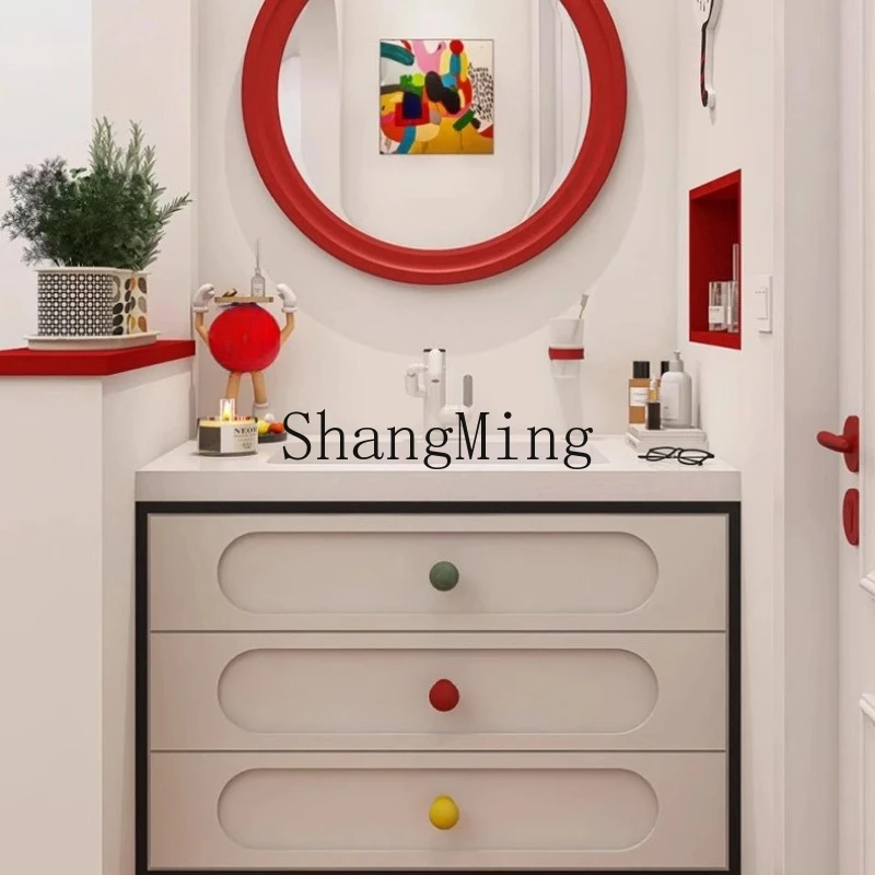 

LXY bathroom cabinet combination ceramic integrated basin toilet washbasin cabinet