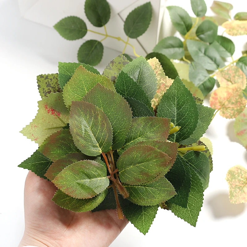 10/30/50pcs Seide künstliche Pflanze Blatt Wohnkultur Garten Girlande Hochzeits dekoration liefert gefälschte Blätter DIY Braut Handwerk Kranz – Detail 12