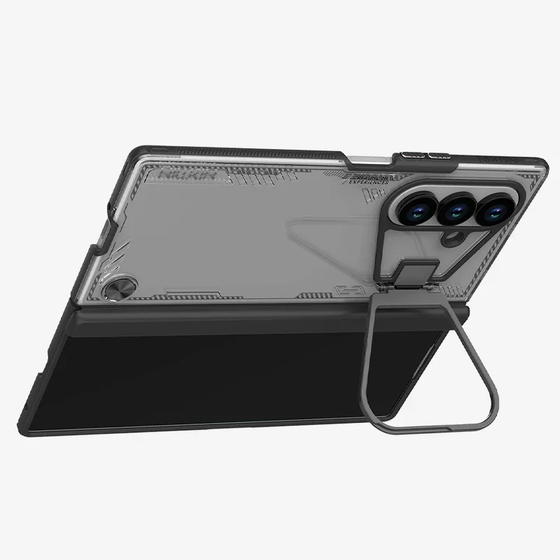 NILLKIN For Samsung Galaxy Z Fold 7 5G Case Iceblade Prop Transparent With Lens Holder Shockproof Back Cover for Samsung Fold 7