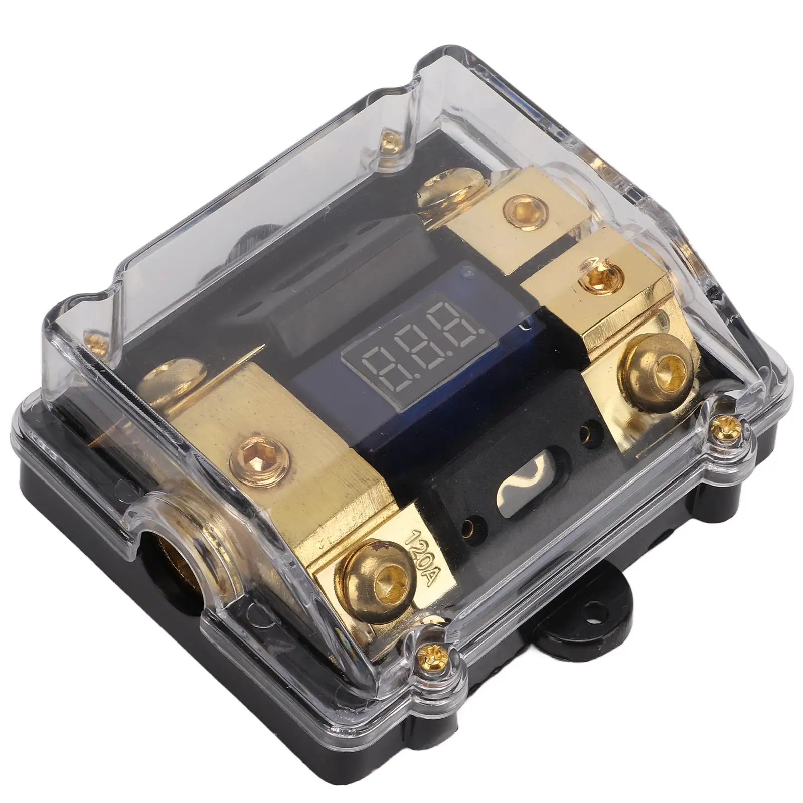 Power Ground Distributor Large Current Output 1 in 2 Out Distribution Block for car Audio 0/2 Gauge for Cord