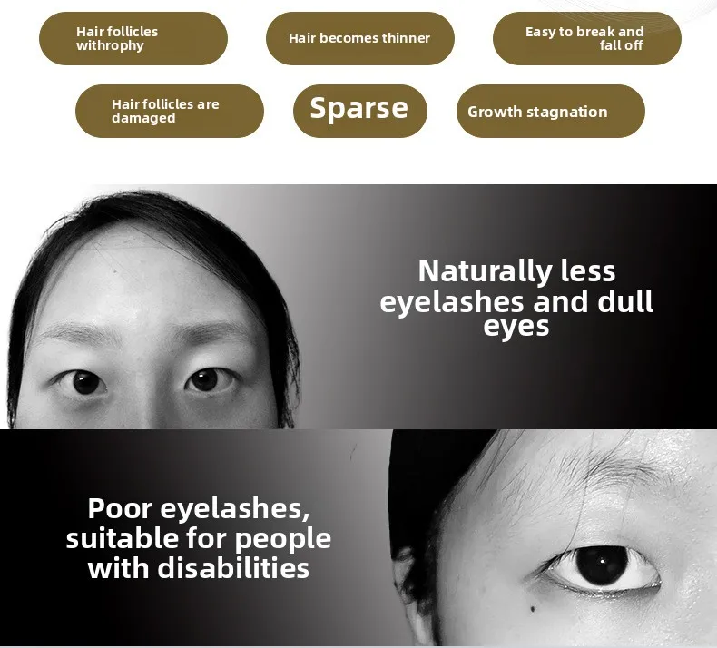 เสื้อผ้าผิว Nutmeg Eyelash Nutrient Solution, Acyl Pentapeptide Mascara MP4 Mascara Liquid