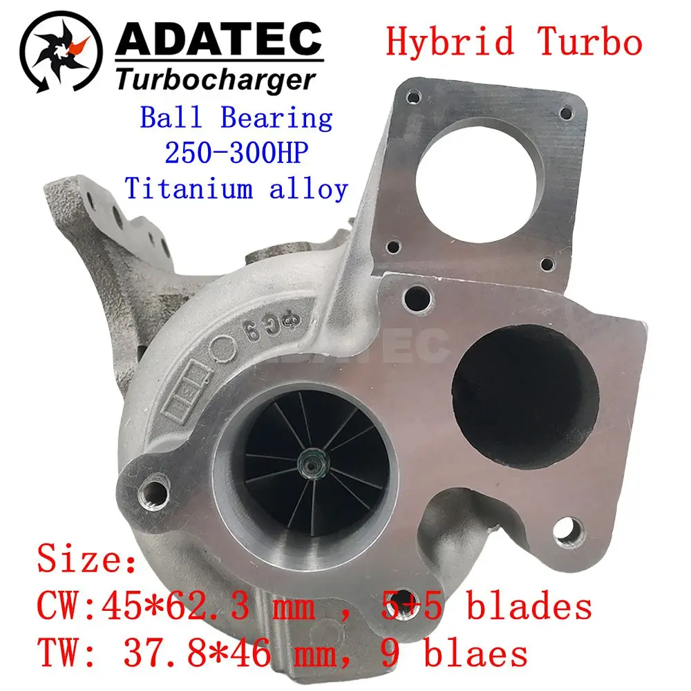 

49373-07011 Hybrid Turbocharger Ceramic Dual Ball Bearing 250-300HP 5+5 Blades Titanium Alloy Wheel Turbo For Civic 1.5L