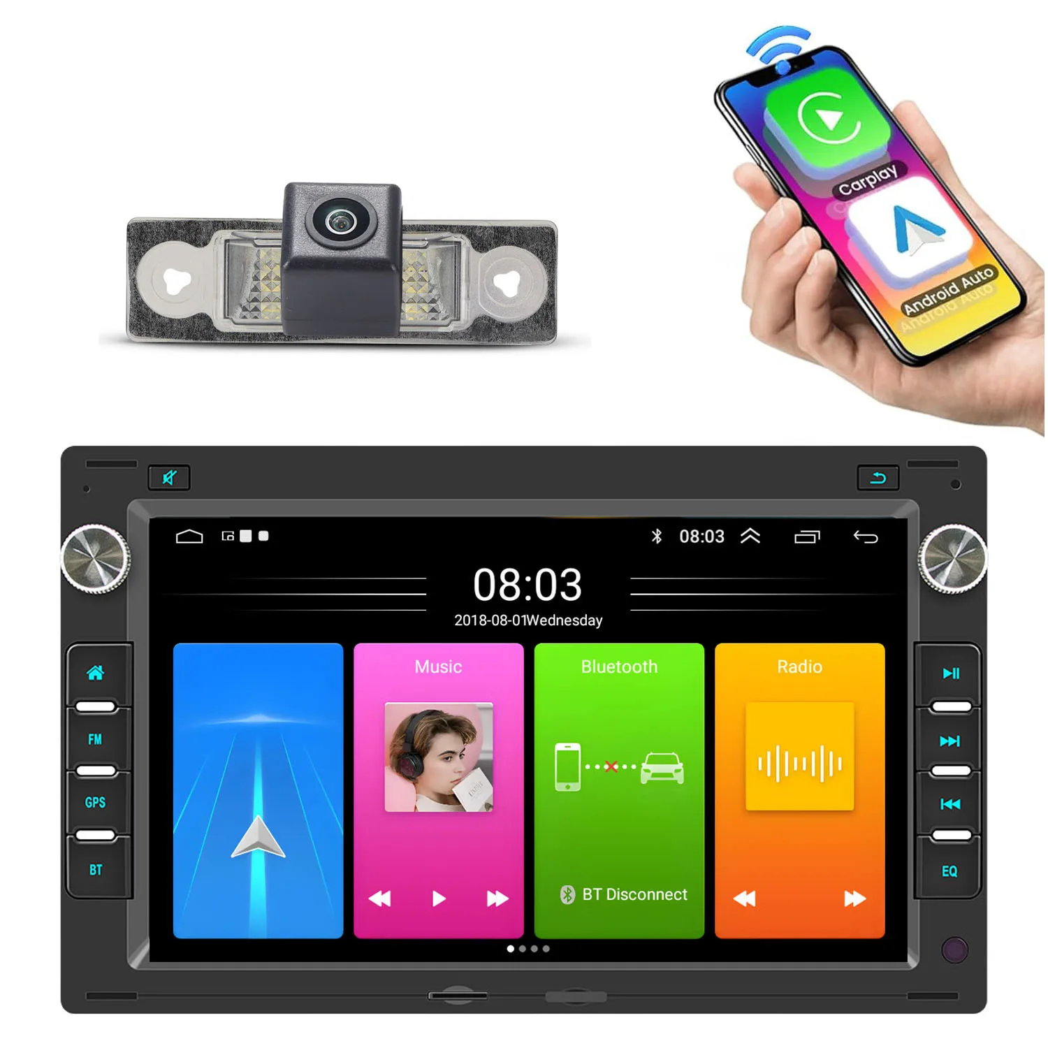 

Android 7”car radio Bluetooth Carpaly GPS Navigation+AHD rearview camera for VW Sharan T5 Seat 7V8 Ford Galaxy WGR