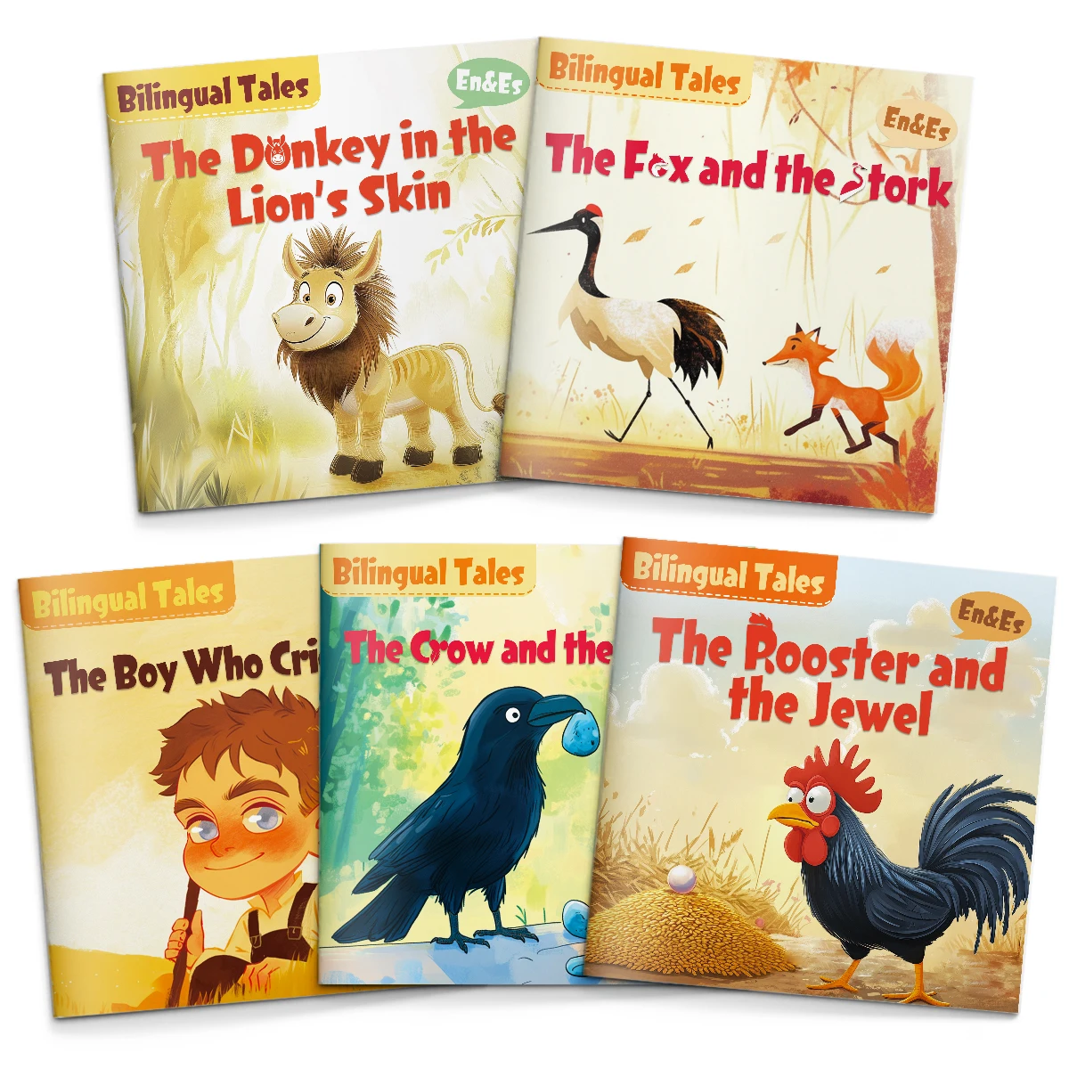 

Набор из 5 двуязычных (английско-испанских) моральных историй для детей | Классические басни, чтение для самых маленьких, воспитание характера, обучение английскому языку (ESL)