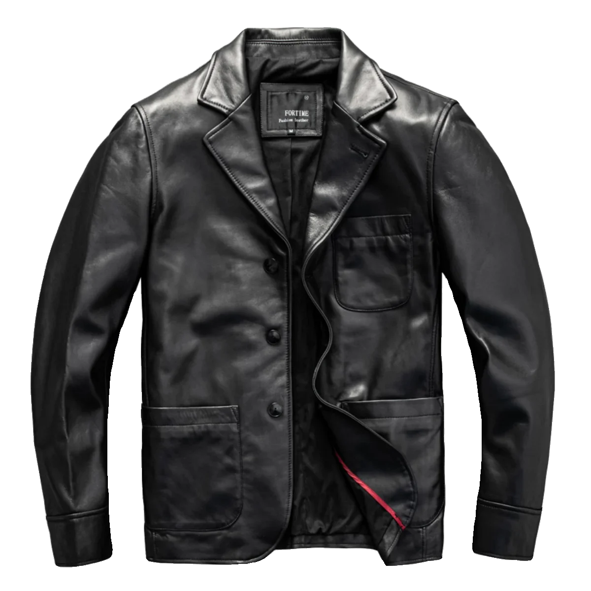 

Top layer sheepskin leather jacket men's suit business casual regular style minimalist autumn and winter jacket