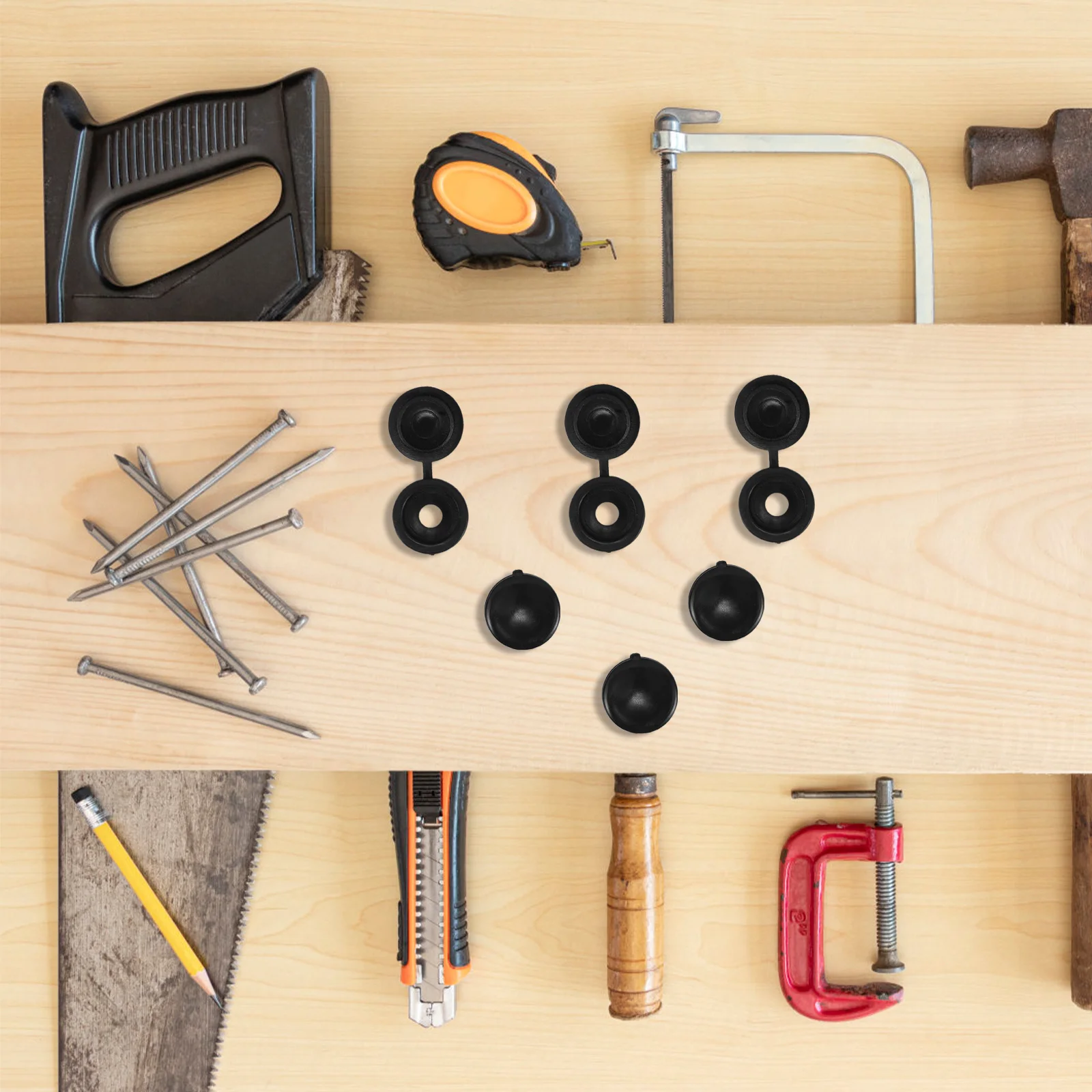 

100Pcs Screw Caps Plastic Hinged Cover for M4 Auto Decorative Screw Protection Flip Top Folding Shutter Snap Washer Head Covers