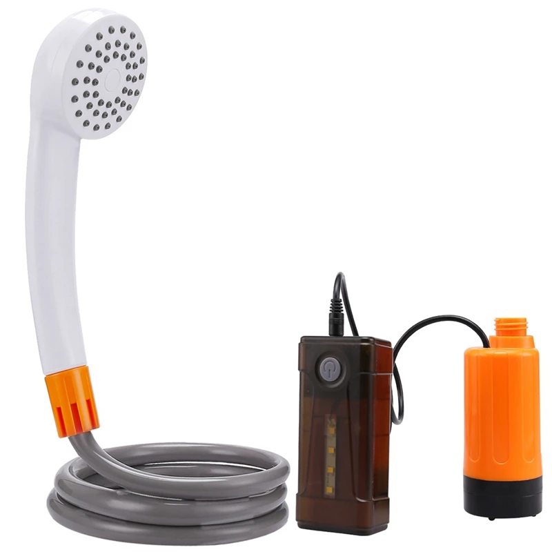 Portable Outdoor Shower Bathing Pump Rechargeable Handheld Electric Shower Camp Shower For Car Hiking Swimming