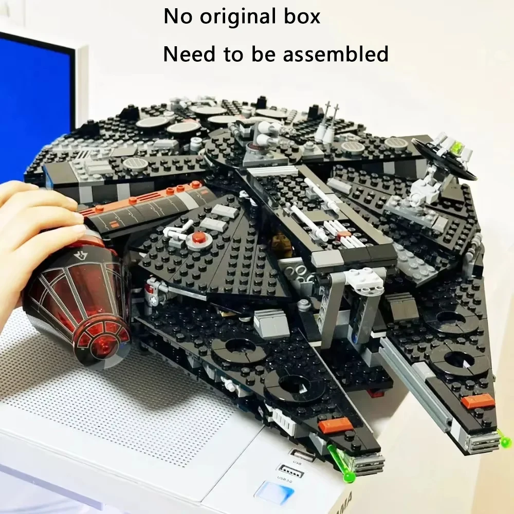 nouveau-modele-de-vaisseau-spatial-de-combat-fonce-decoration-en-brique-bloc-de-construction-jouet-pour-garcon-cadeau-d'anniversaire-2025