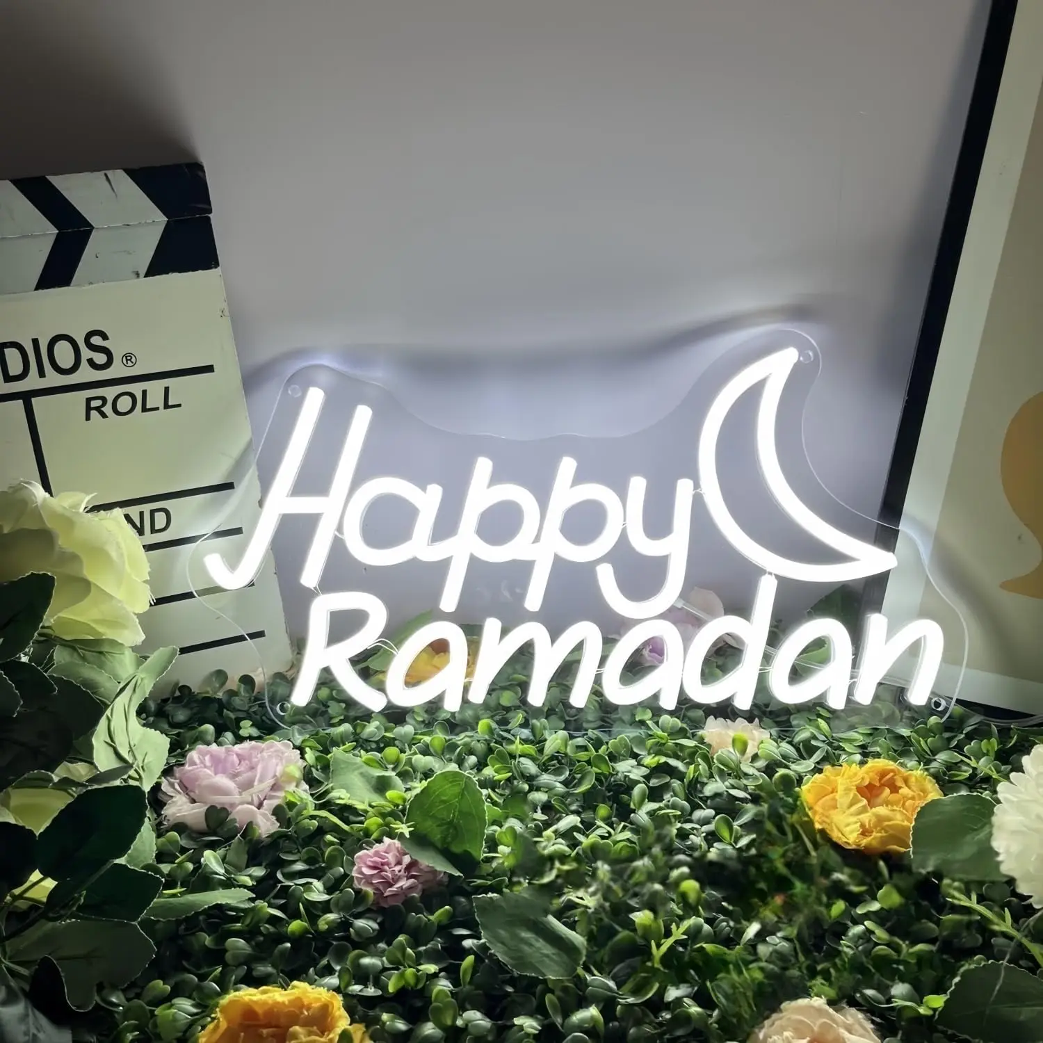 

Neon Wall Sign Dimmable Happy Ramadan Neon Lights for Bedroom Home Wedding Party Decor Aesthetics Draw Birthday Gifts