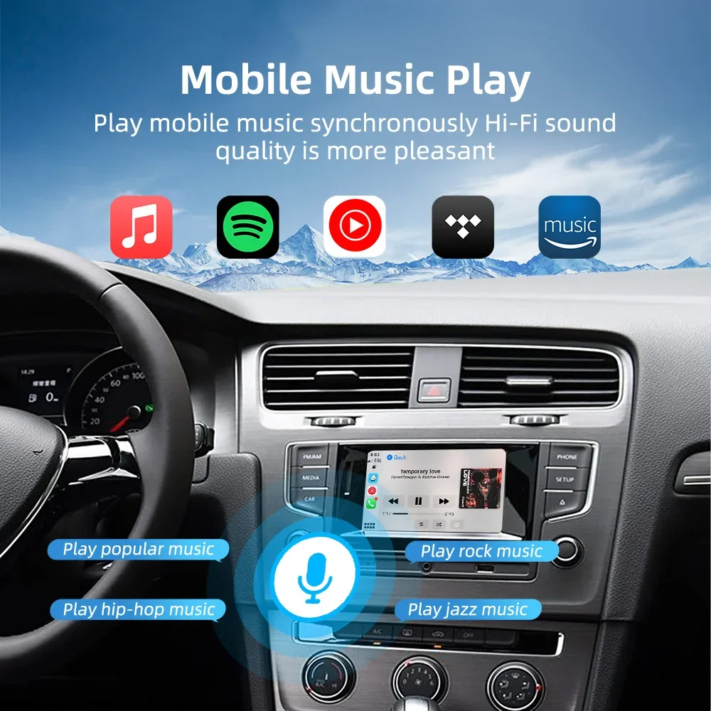 CARABC Wireless Carplay Android Auto Airplay Autolink For VW Volkswagen Skoda Octavia A5 Golf 7 Polo Passat B8 MIB1/MIB2 - view 3