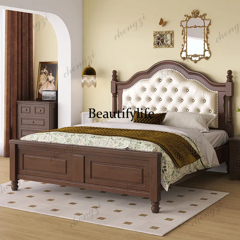 Cheap Designs European Double Bed Elegant Brown Adults Modern European Double Bed Japanese Wood Camas De Dormitorio Furniture