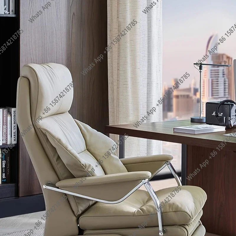 N67 Furniture Chair Gamer Electric Footrest Computer Armchair 7-Point Vibrating Leather Office Chair With Wheels Solid Wood Fram