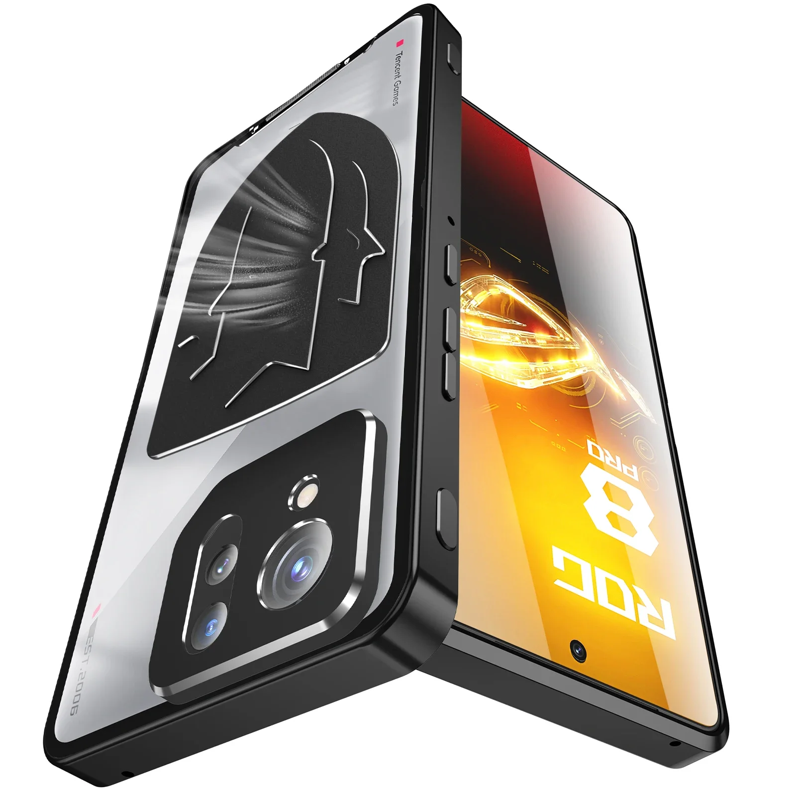 For Asus ROG Phone 8 Pro Case Metal Aluminum Alloy Bumper ROG Phone 8 Heat Dissipation Frame Acrylic Camera Protector Cover