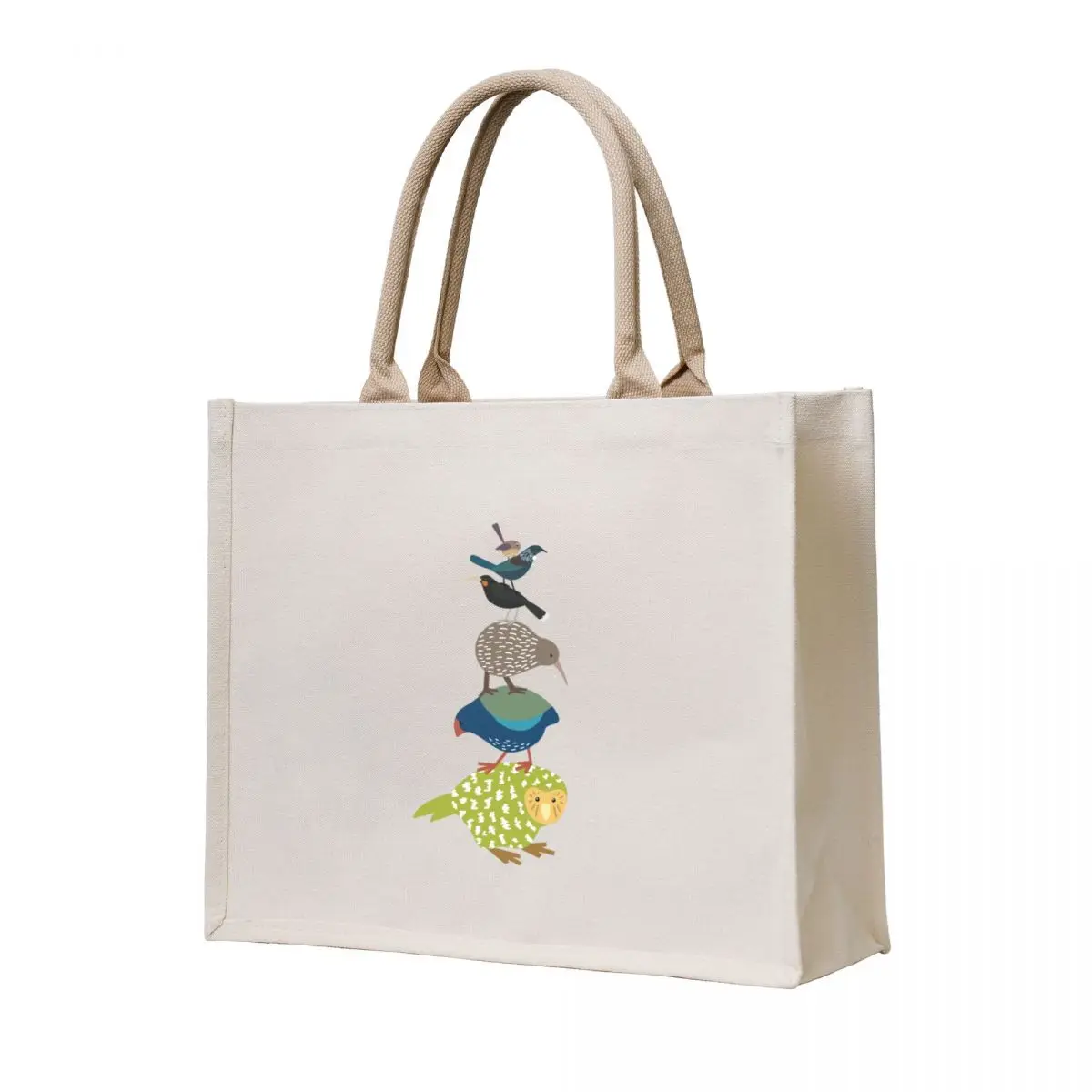 

Stacked Birds Of New Zealand - Kiwi, Kakapo, Tui, Fanatail, Kaka, Kea Tote Bag custom bags Big bag women cloth bag woman