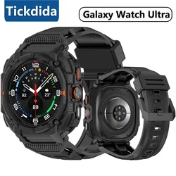 Case+Strap for Samsung Galaxy Watch Ultra 2025 47mm Silicone Sport Bracelet Correa for Galaxy Watch 7 Ultra 2 Strap Accessories