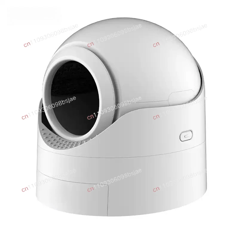 Semi-automatic smart cat litter box Full and semi-closed cat toilet Deodorant with sand and splashing excrement basin