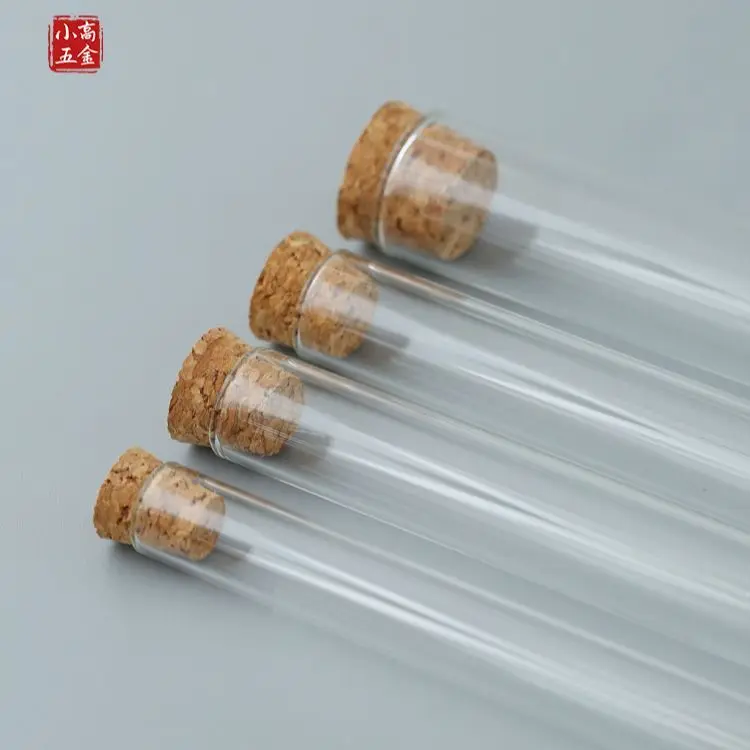 Transparent Glass Sub-packaging Incense Tube Test Tube Bucket  Tube  Thread Cork Long  Road Short