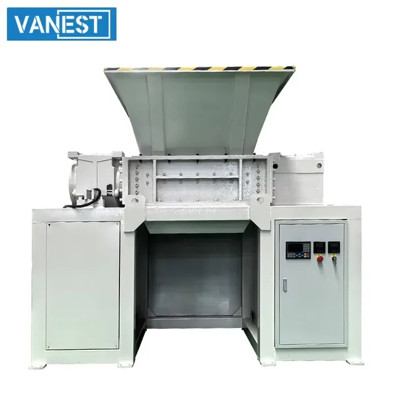 Crusher VANEST Mini Waste Cable Double Shaft Shredder Rubber Tire Waste Plastic Bottle Metal Scrap Shredder Machine