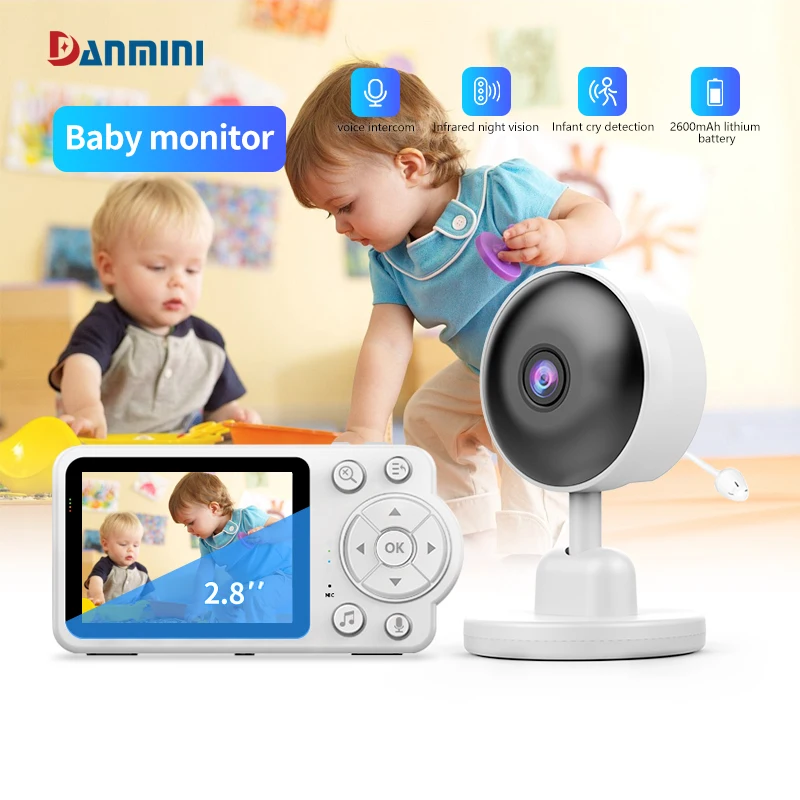 Baby monitor audio bidirezionale citofono vocale visione notturna a infrarossi telecamera per bambini con protezione di sicurezza per