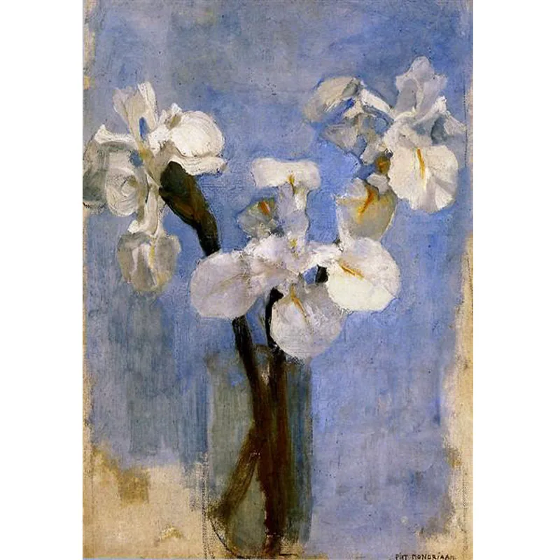 100% handmade famous Oil Painting reproduction on linen canvas,Flower Sun by Pieter Cornelis Mondriaan,Museam Quality
