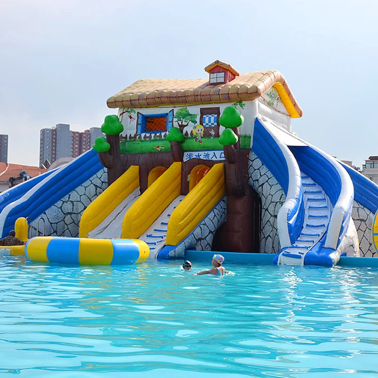 

Изготовленная на заказ надувная водная горка Rapids Slip and Slide с бассейном Aqua Park