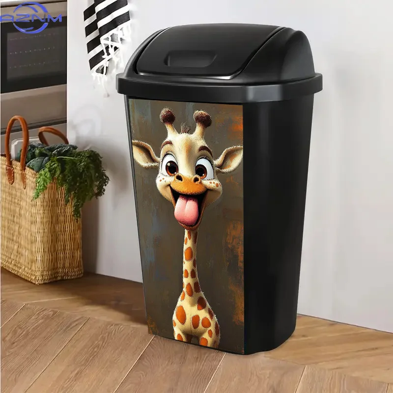 Household Dustbin Decor Decal, 2D Print Pattern Sticker