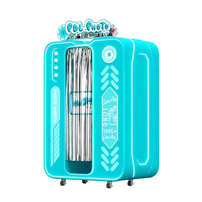 Closed Quick Print Digital Selfie Machine Instant Coin Photo Booth Vending Machine with Camera Compatibility
