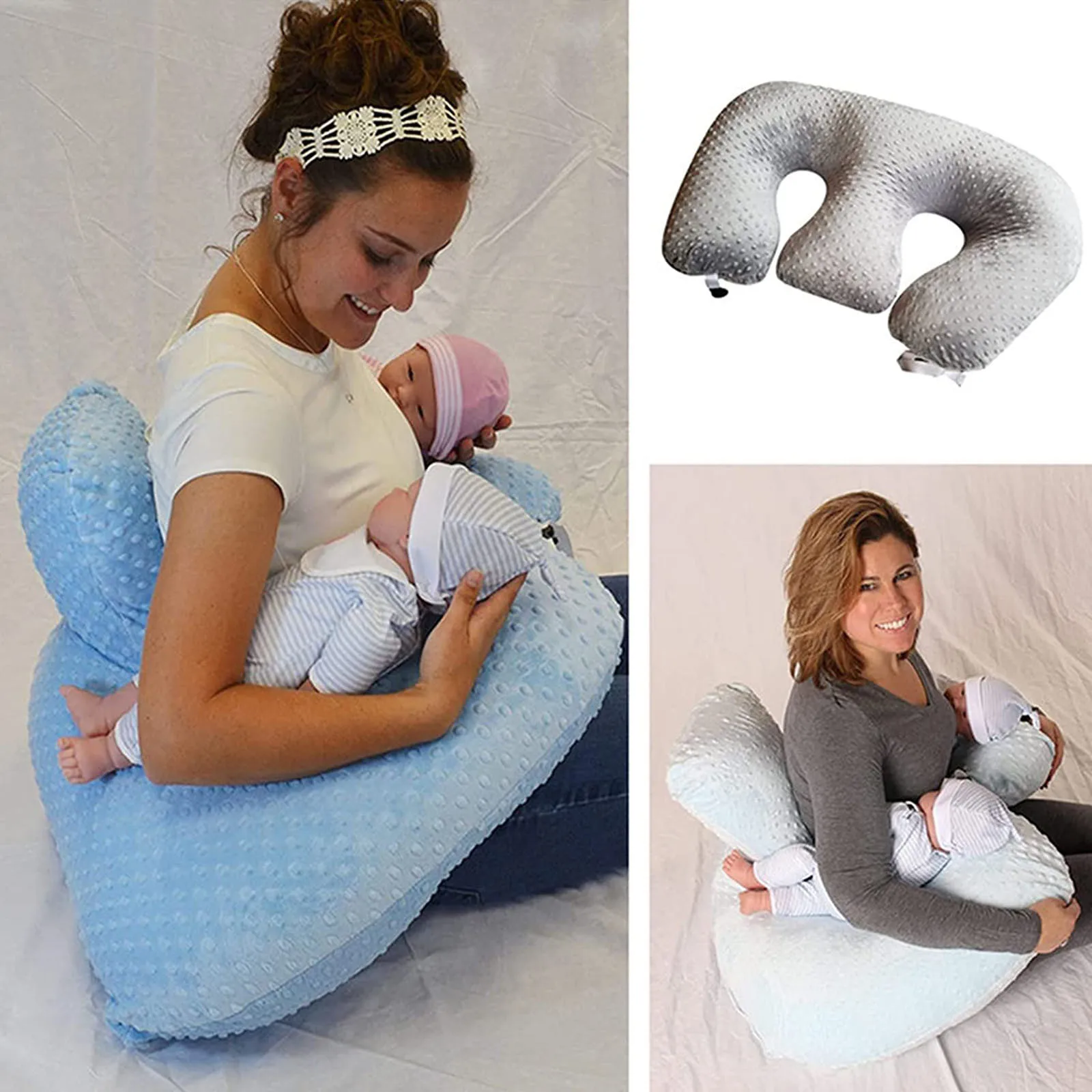 

Pregnancy Pillow Twin Anti-spitting Feeding Waist Cushion Baby Pillow Multifunctional Nursing Pillow for Breastfeeding Mom
