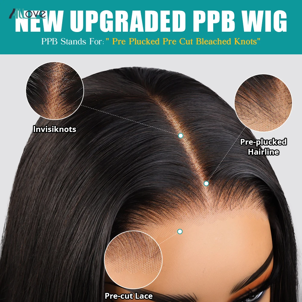 5X5 Glueless Wig Bleached Knots Pre Plucked Upgraded Lace Front Wigs Pre Cut Body Wave  Natural Color 100% Human Hair For Women